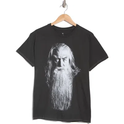 Ripple Junction Gandalf Cotton Graphic T-shirt In Pigment Dye Black