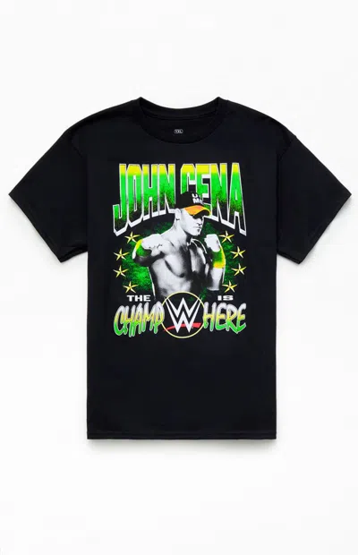 Ripple Junction Kids Wwe Champ John Cena T-shirt In Black