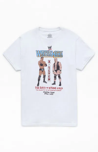 Ripple Junction Kids Wwe The Rock Vs Cold Stone T-shirt In White