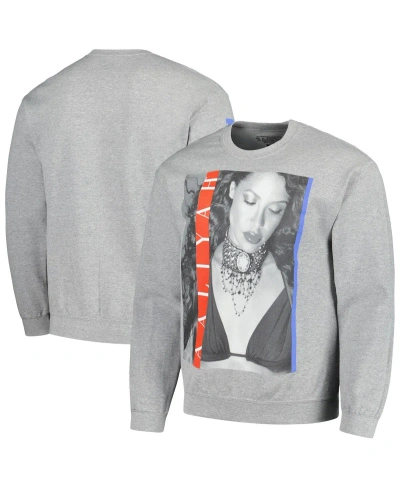 Ripple Junction Men's And Women's  Heather Gray Aaliyah Graphic Fleece Sweatshirt