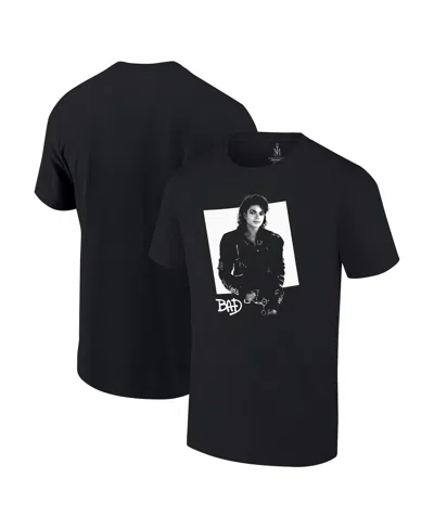 Ripple Junction Men's Black Michael Jackson Bad Brick Wall T-shirt In Black White