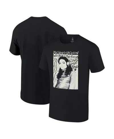 Ripple Junction Men's Black Michael Jackson Portrait T-shirt