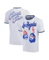 Ripple Junction Men's White Cheech Chong Los Angeles Baseball Ringer T-shirt In White Royal