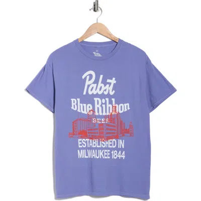 Ripple Junction Pabst Blue Ribbon Cotton Graphic T-shirt In Purple