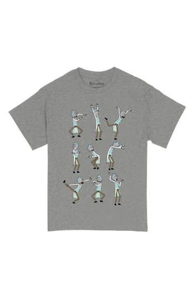 Ripple Junction Rick And Morty Rick's Dance Moves Graphic T-shirt In Gray