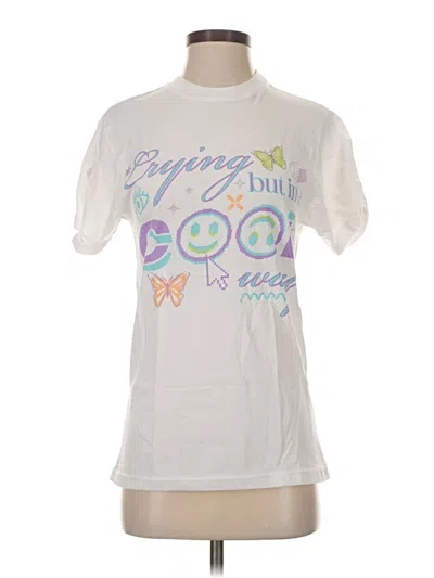 Pre-owned Ripple Junction Short Sleeve T-shirt In White