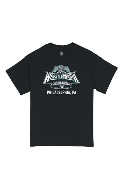 Ripple Junction Wwe Wrestlemania Logo Graphic T-shirt In Black