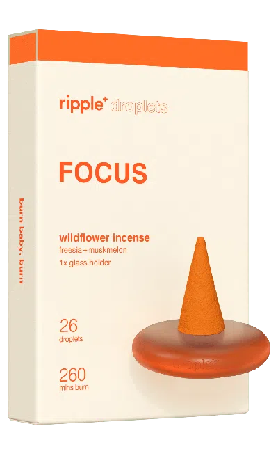 Ripple Yellow / Orange Focus Incense Droplet - Wildflower Aroma