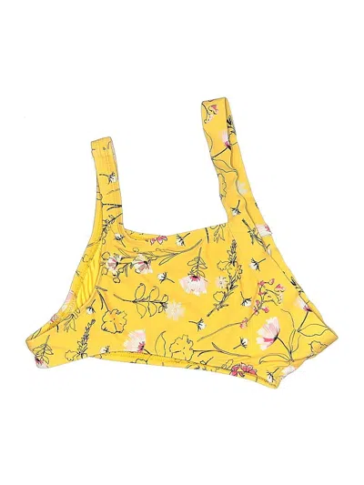 Pre-owned Ris-k Swim Swimsuit Top Yellow Swimwear