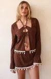 Ris-k Firecracker Mini Skirt In Brown