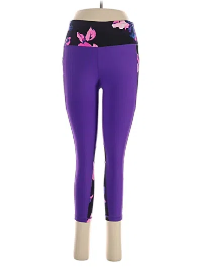 Pre-owned Rise Active Pants In Purple