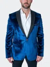 Rise Blazer Tesla Velvet Blue In White