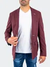 Rise Blazer Unconstructed Solidred Red In Red
