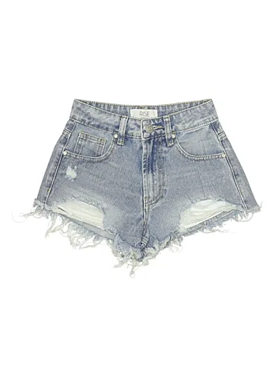 Pre-owned Rise Denim Shorts In Blue