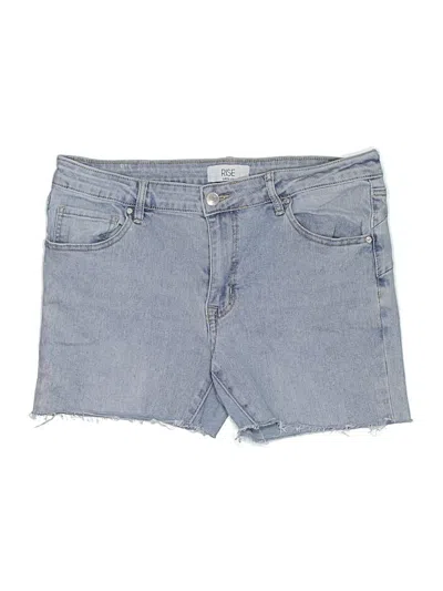 Pre-owned Rise Denim Shorts In Blue