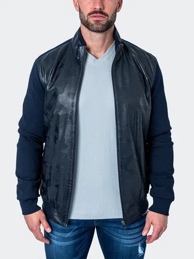 Rise Leather Map Blue