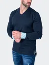 Rise V-neck Edisonsolidverve Blue In Blue