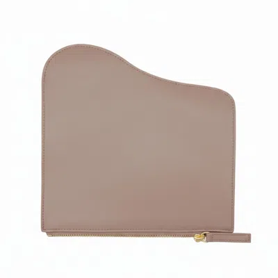 Risemberg Women's Pink Modular Leather Flap In Blush