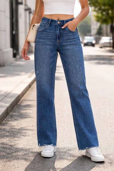 Risen 4way Straight Leg Jeans In Blue