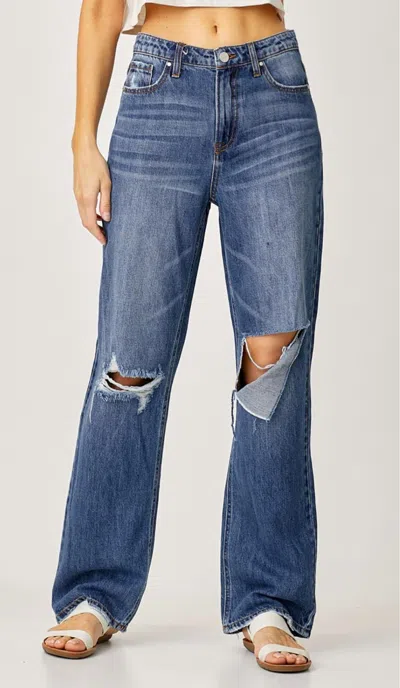 Risen 90's Comfy Mom Jeans Jeans In Blue
