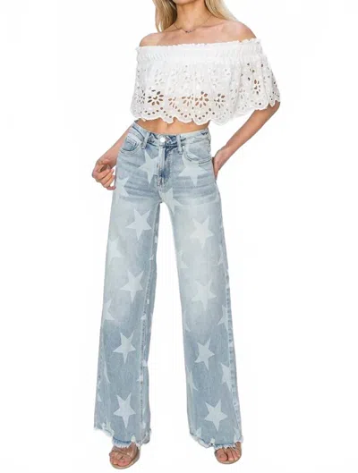 Risen All Star Jeans In Wide Leg In Blue