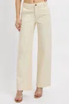 Risen Ankle Length Baggy Pants In Ivory In Neutral