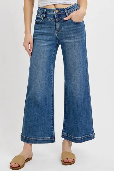 Risen Barlow Yoke Detail Jeans In Medium Blue