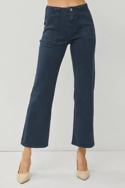 Risen Blueberry Ankle Flare Jean In Navy