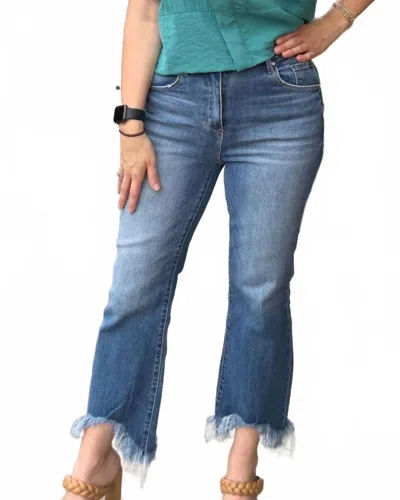Risen Chloe High Rise Fray Jeans In Denim In Blue