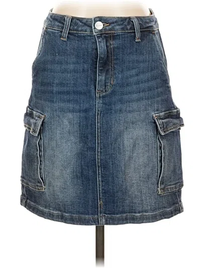 Pre-owned Risen Denim Skirt In Blue