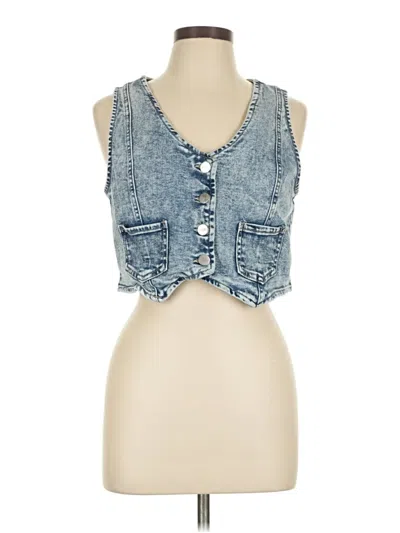 Pre-owned Risen Denim Vest In Blue