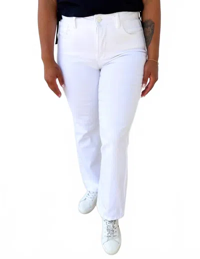 Risen Ease My Mind Tummy Control Mid Rise Jeans In White