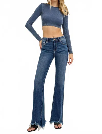 Risen Free Spirit Fray Jeans In Blue