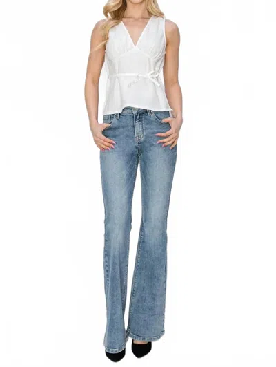 Risen Full Size Mid Rise Bootcut Jeans In Medium In Blue