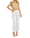 Risen Full Size Mid Rise Jeans With Pockets In White In White