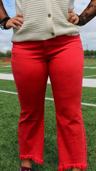 Risen Harper Jeans In Red