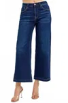 Risen High Rise Ankle Jean In Denim In Blue
