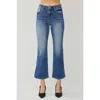 Risen High Rise Bootcut Jeans In Dark Blue In Blue