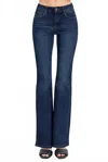 Risen High-rise Flare Basic Jeans In Blue In Blue