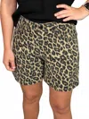 Risen High Rise Leopard Shorts In Multi In Multi