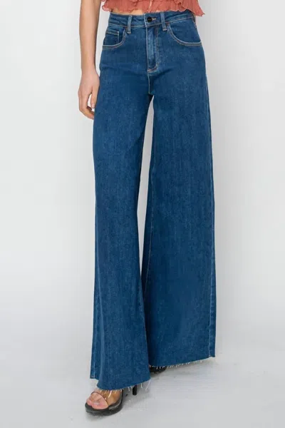 Risen High Rise Palazzo Jean In Solid Dark
