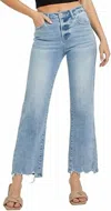 Risen High Rise Relaxed Straight Jean In Light Wash