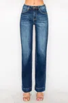 Risen High Rise Straight Jeans Dark In Blue In Blue
