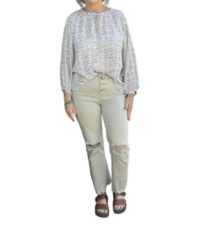 Risen High Rise Tummy Control Button Fly Ankle Straight Jeans In Khaki In Green