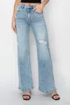 Risen High Rise Wide Leg In Lightblue In Multi