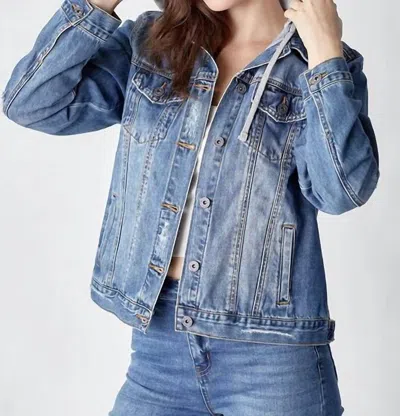 RISEN Washed Dropped Shoulder Denim Jacket