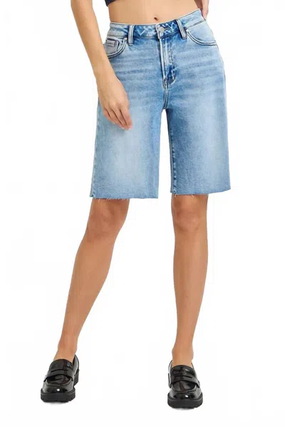 Risen Jenny High Rise Bermuda Shorts In Light Blue