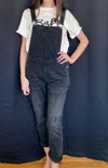 Risen Joanna Relaxed Overall In Washed Black Resin In Multi