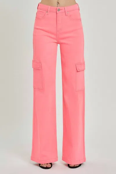 Risen Kira Cargo Jeans In Pink