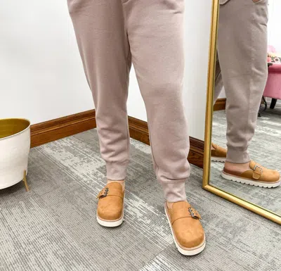 Risen Knit Jogger Sweatpants In Rosy Brown In Multi